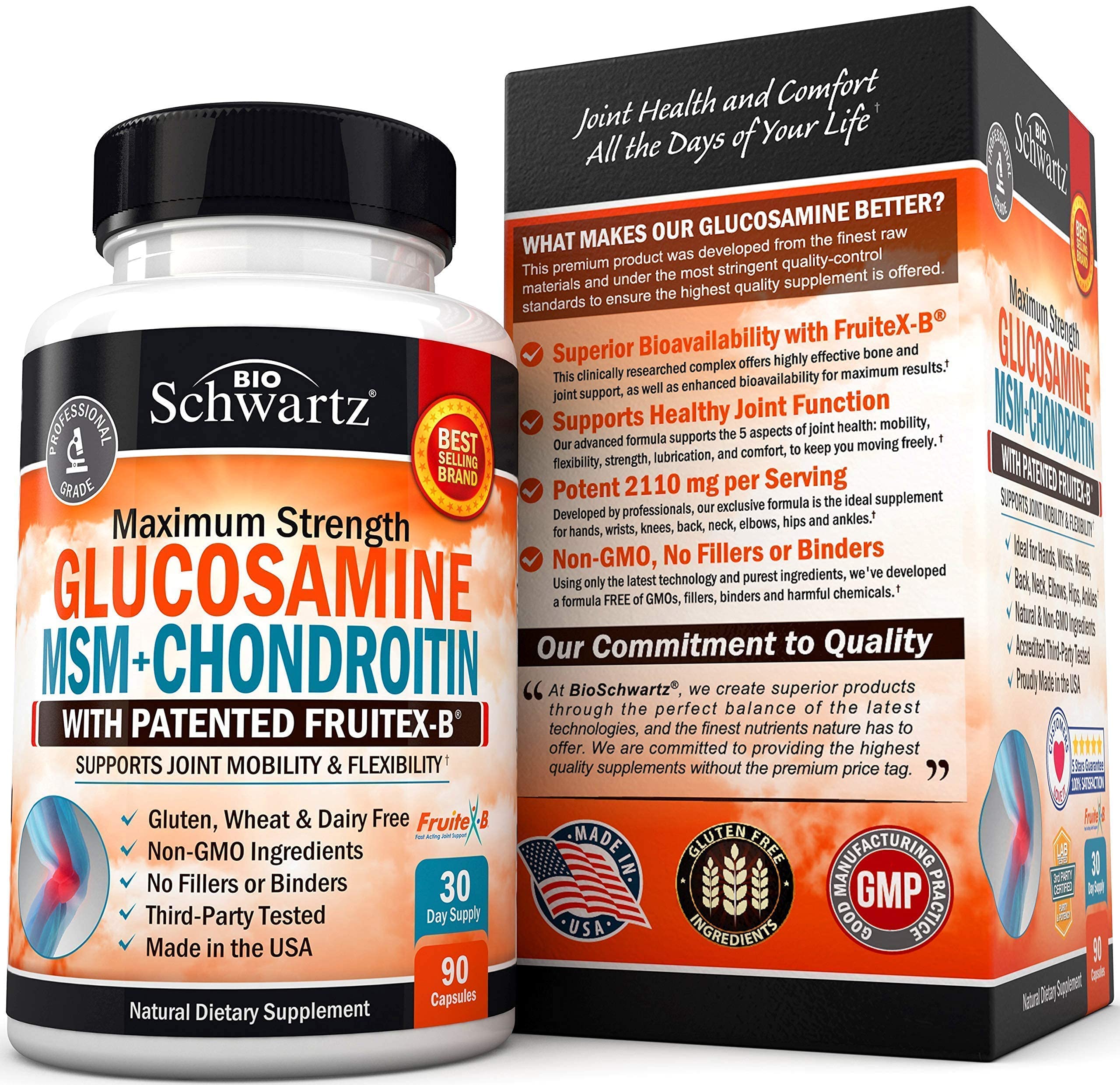 Glucosamine Chondroitin MSM Triple Strength Joint Supplement with