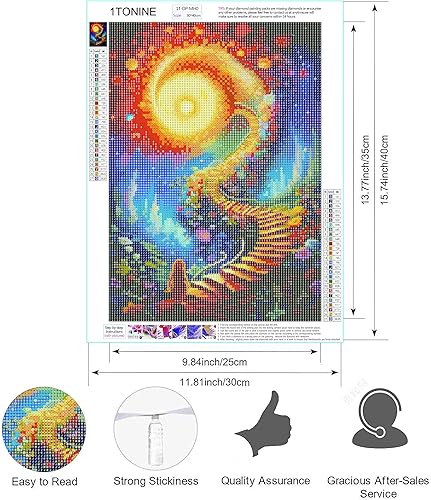 Miniatura 4 de Kits de pintura de diamantes 5D para adultos, diseño de mandala colorido de cachemira, kits de arte de diamantes para principiantes, kits de puntos