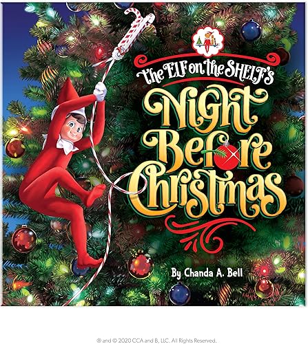 Elfo en el estante Noche antes de Navidad Libro