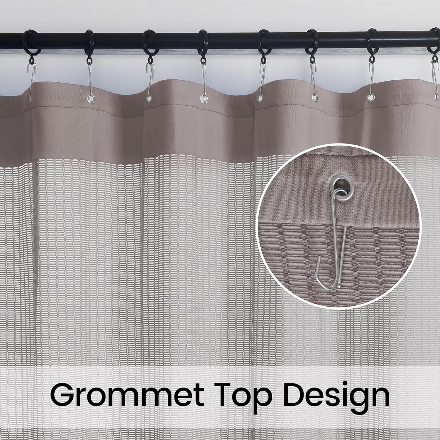 Flame Retardant Hospital Room Divider Grommet Cubicle Divider Privacy Medical Curtain for Hospital, Medical Clinic, Lab (1 Panel, 12x8FT, Grey)