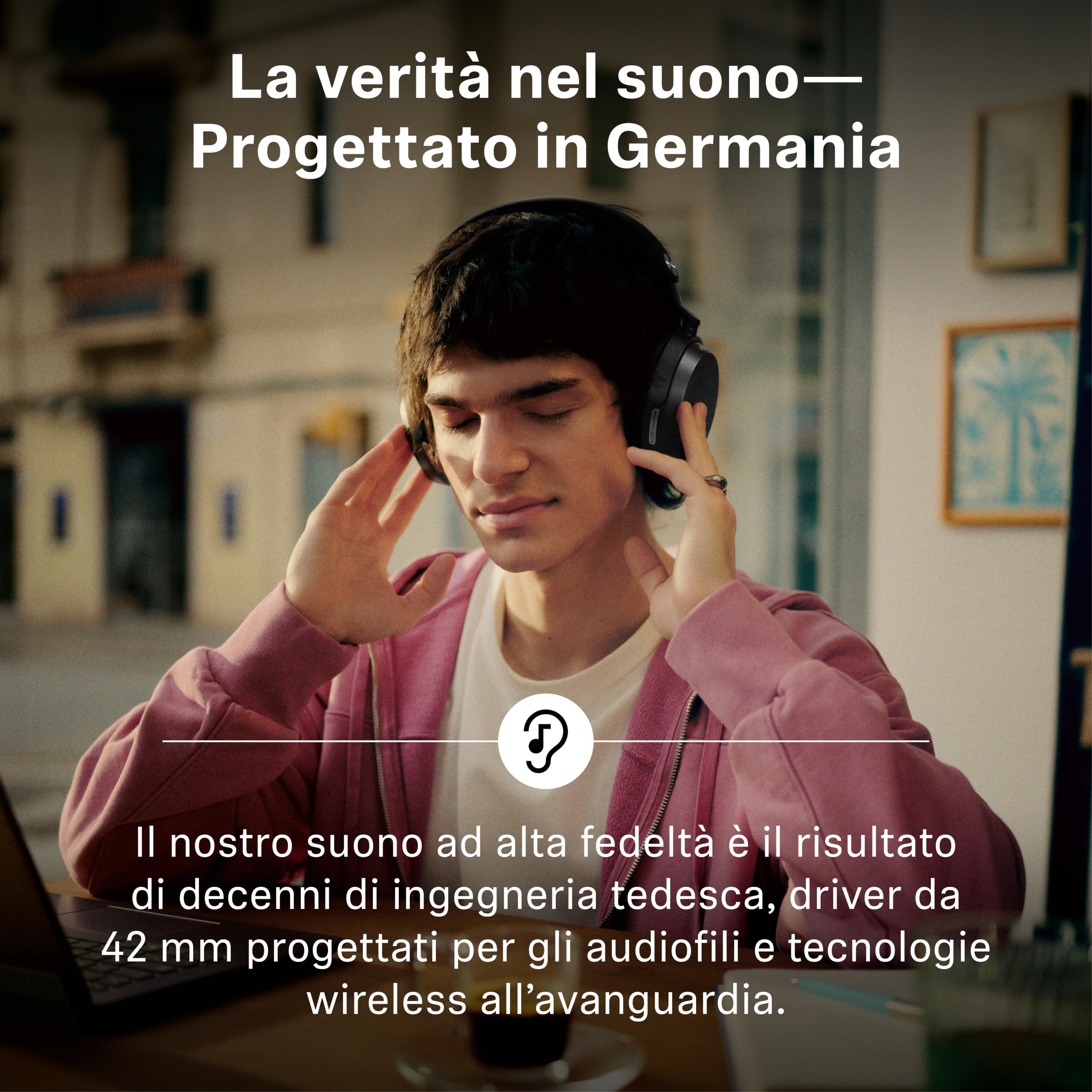Sennheiser MOMENTUM 5 cuffie over ear cancellazione rumore I Batt. 57h