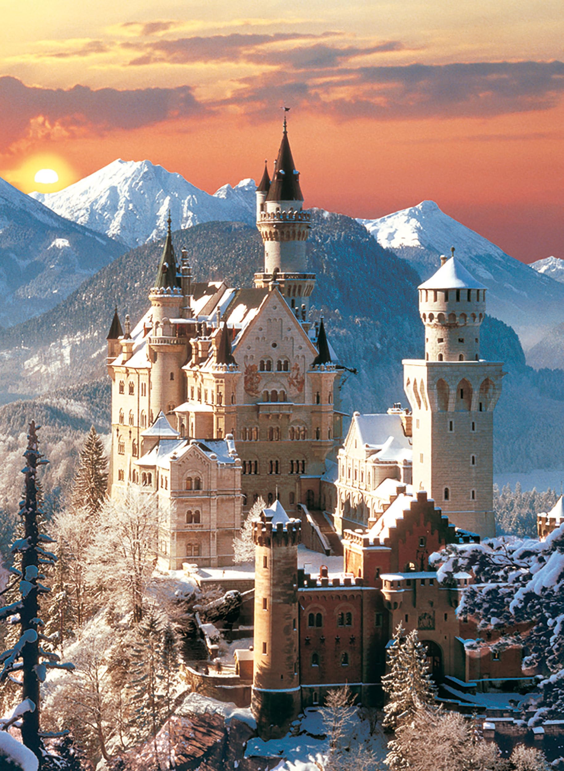 Clementoni Puzzle Neuschwanstein, 1500 Sztuk, Plakat w Zestawie, Puzzle Dla Dorosłych w Wieku 14-99 Lat, Prezent Dla Mężczyzn/Kobiet, Ilustracja, Wyprodukowano we Włoszech - 31716