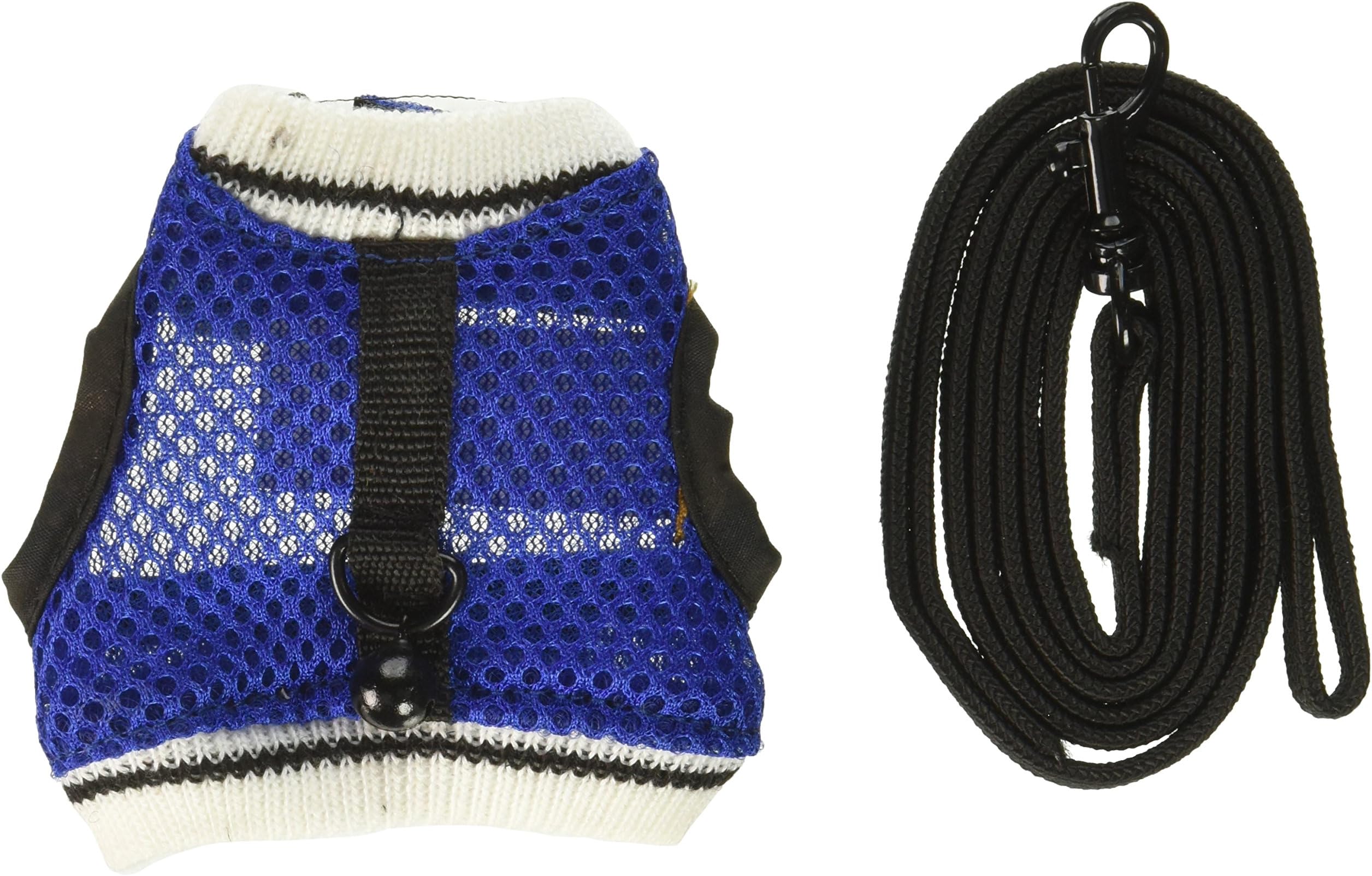 Ware Manufacturing Nylon Walk-N-Vest Pet Harness and Leash for Small Pets, Small - Colors May Vary