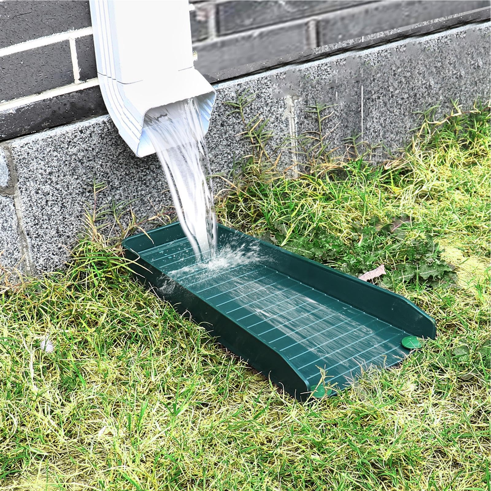 Gutter Splash Guard - downspout splash block,Water Drainage Diverter Down Spout Extender | 2pcs Gutter Drain Diverter to Prevent Soil Erosion for House Foundation Ground Protection