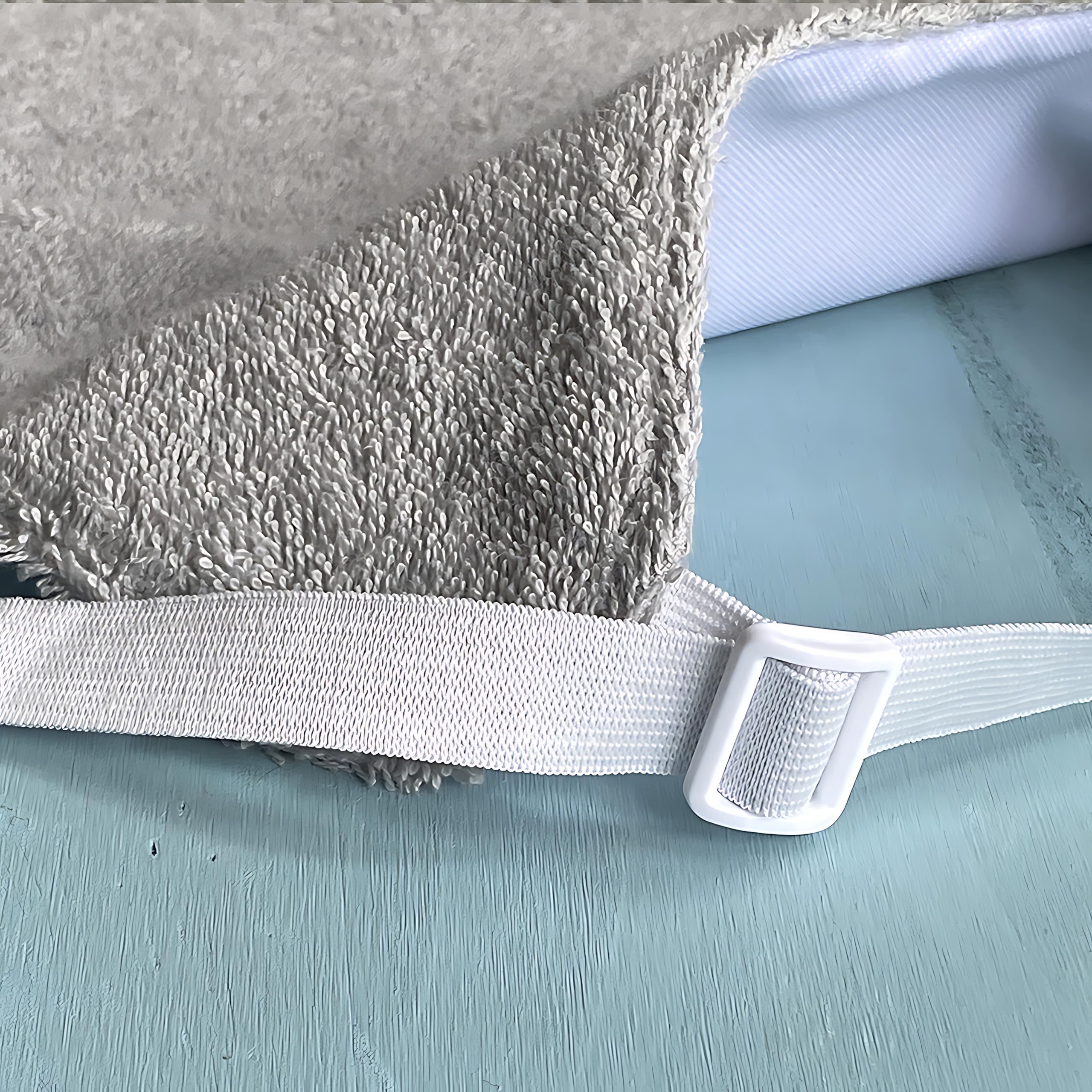 MIMUSELINA Pack de 3 Baberos Adultos Impermeables | Babero para Ancianos y Personas Mayores con Goma Ajustable | Reutilizable, Rizo de Algodón OEKO-TEX Ultraabsorbente y Interior Antimanchas | España