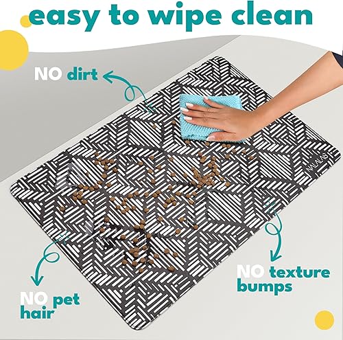 Miniatura 59 de NALALAS Tapete grande para alimentos y agua, tapete de alimentación para gatos Tapete grande impermeable para perros Tapete antideslizante