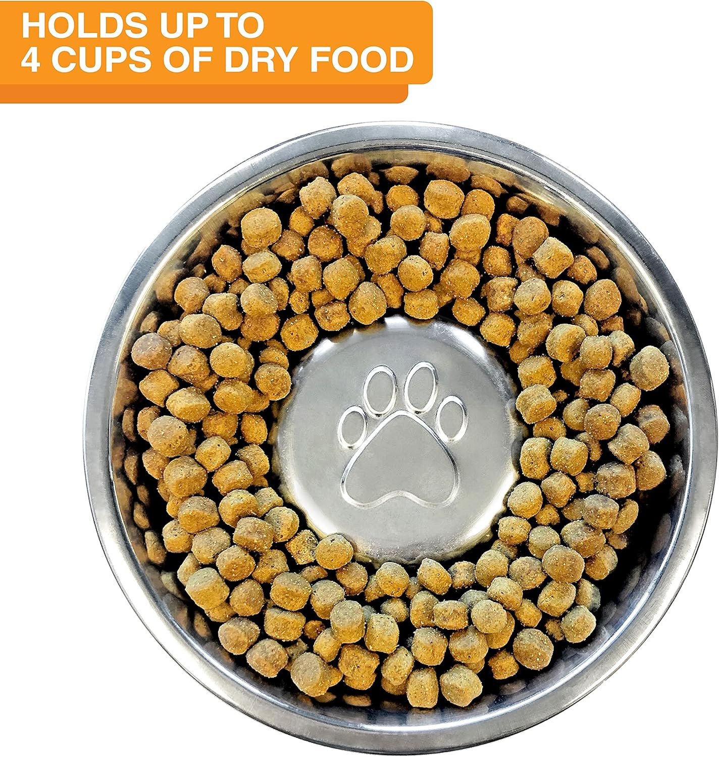 Neater Pets Neater Feeder Express Mess-Proof Slow Feed Bowl & Water Bowl with Neater Mat Waterproof Silicone Mat - Protect Floors from Food & Water, Gunmetal