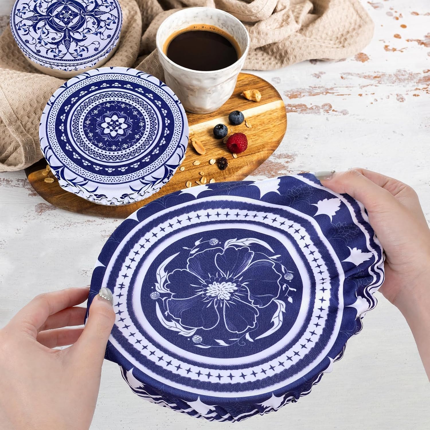 5Pcs Bowl Covers Reusable,Cloth Bowl Cover for Bread Proofing - Food Cover