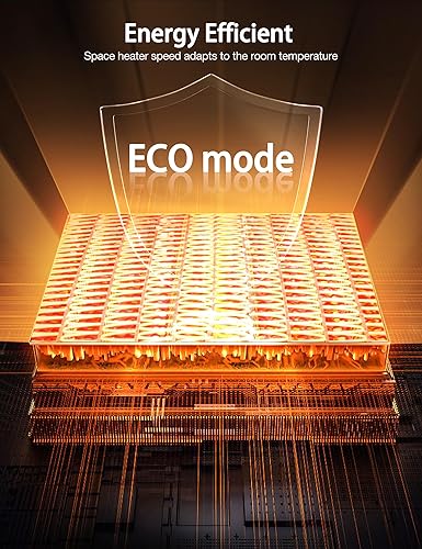 Miniatura 6 de Calentadores de espacio para uso en interiores, calentador portátil VCK con oscilación de 80, calentador eléctrico PTC de 1500 W con termostato,