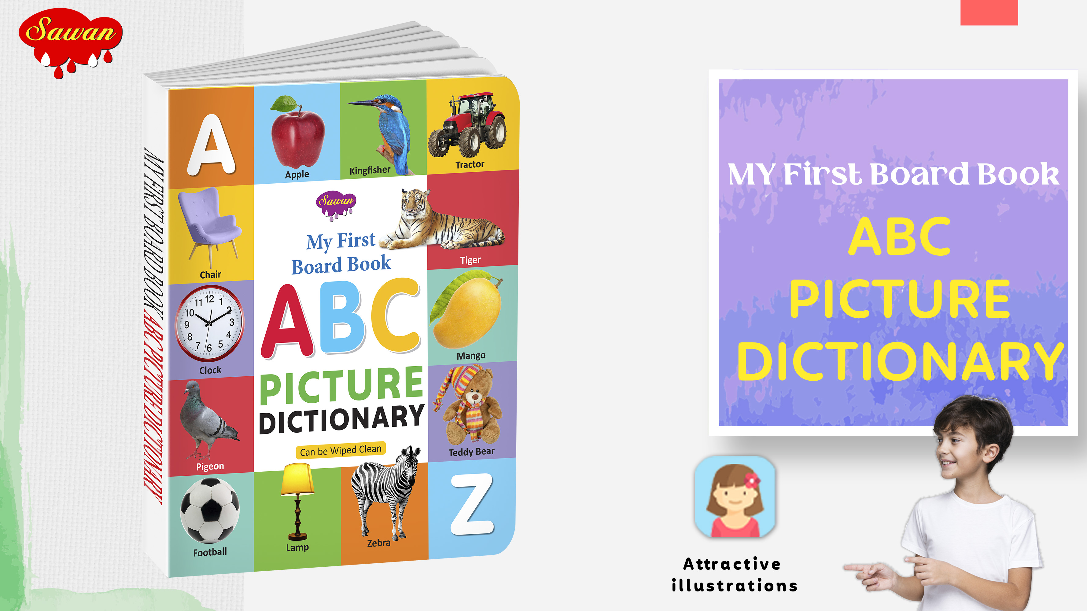 Buy Sawan Set of 2 Books My First Board Book (ABC Picture