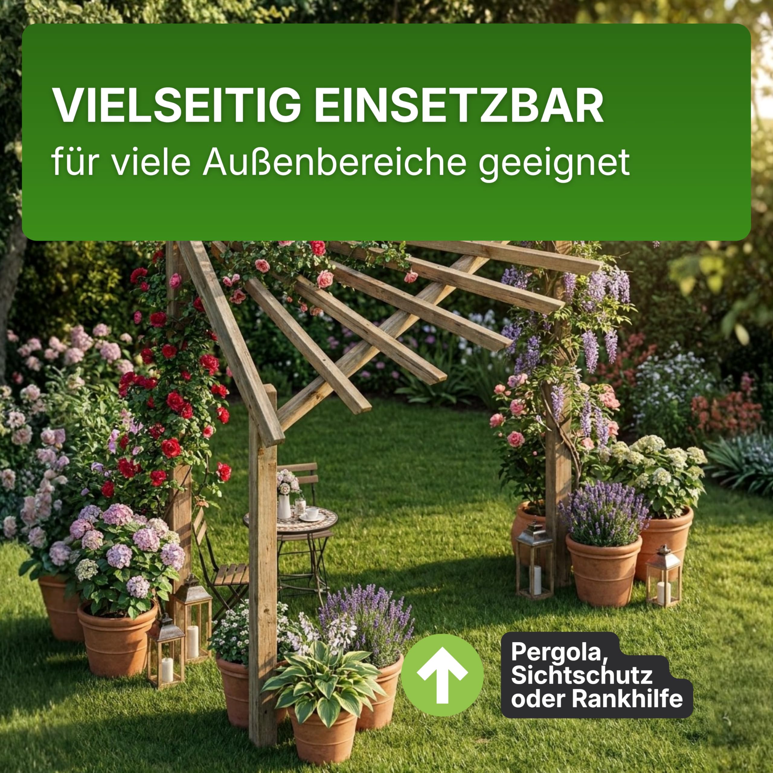 Gartenpirat Eckpergola 240x240x220 cm aus Kiefer kesseldruckimprägniert