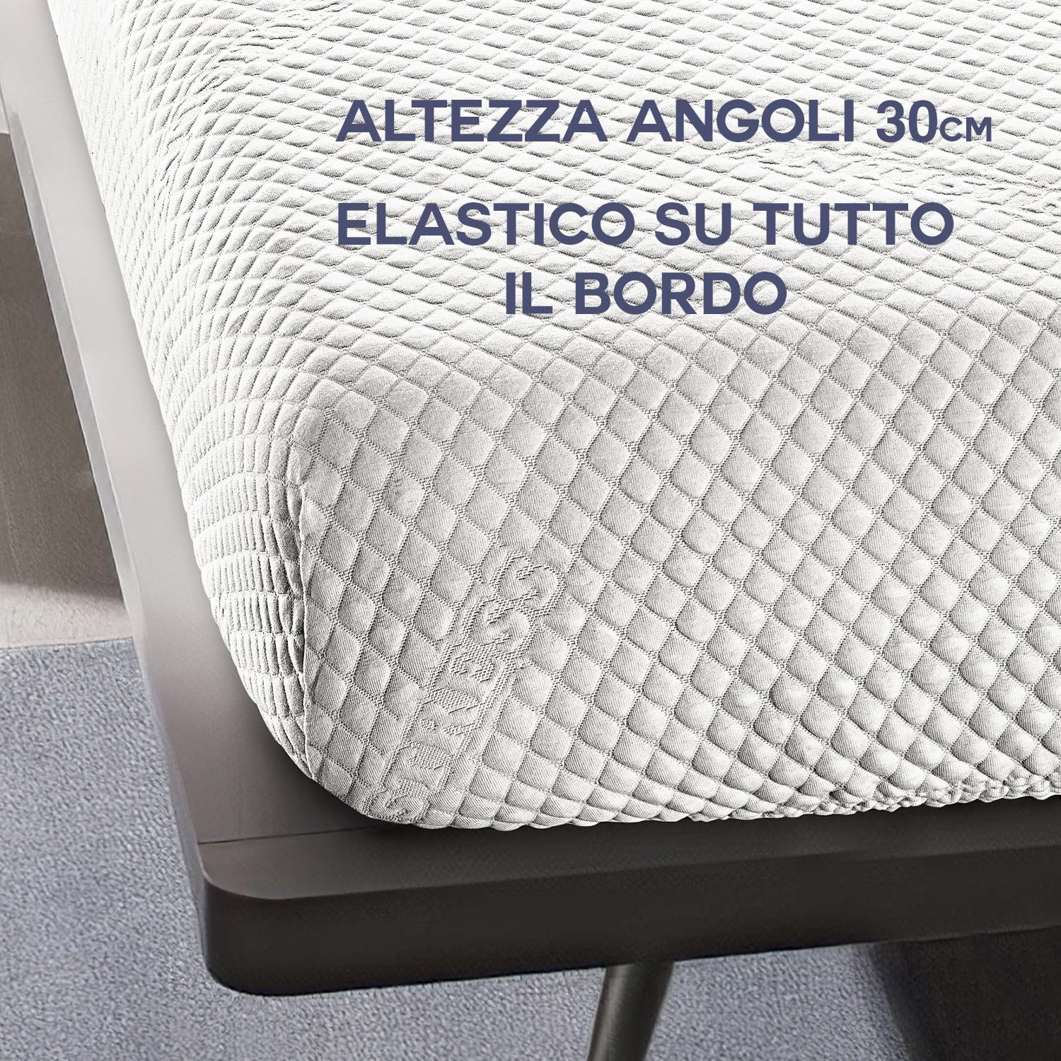 Susanna Home Coprimaterasso EcoPlus Massaggiante Antiacaro Antistress Anallergico Traspirante (2 Piazze 180x200x25)