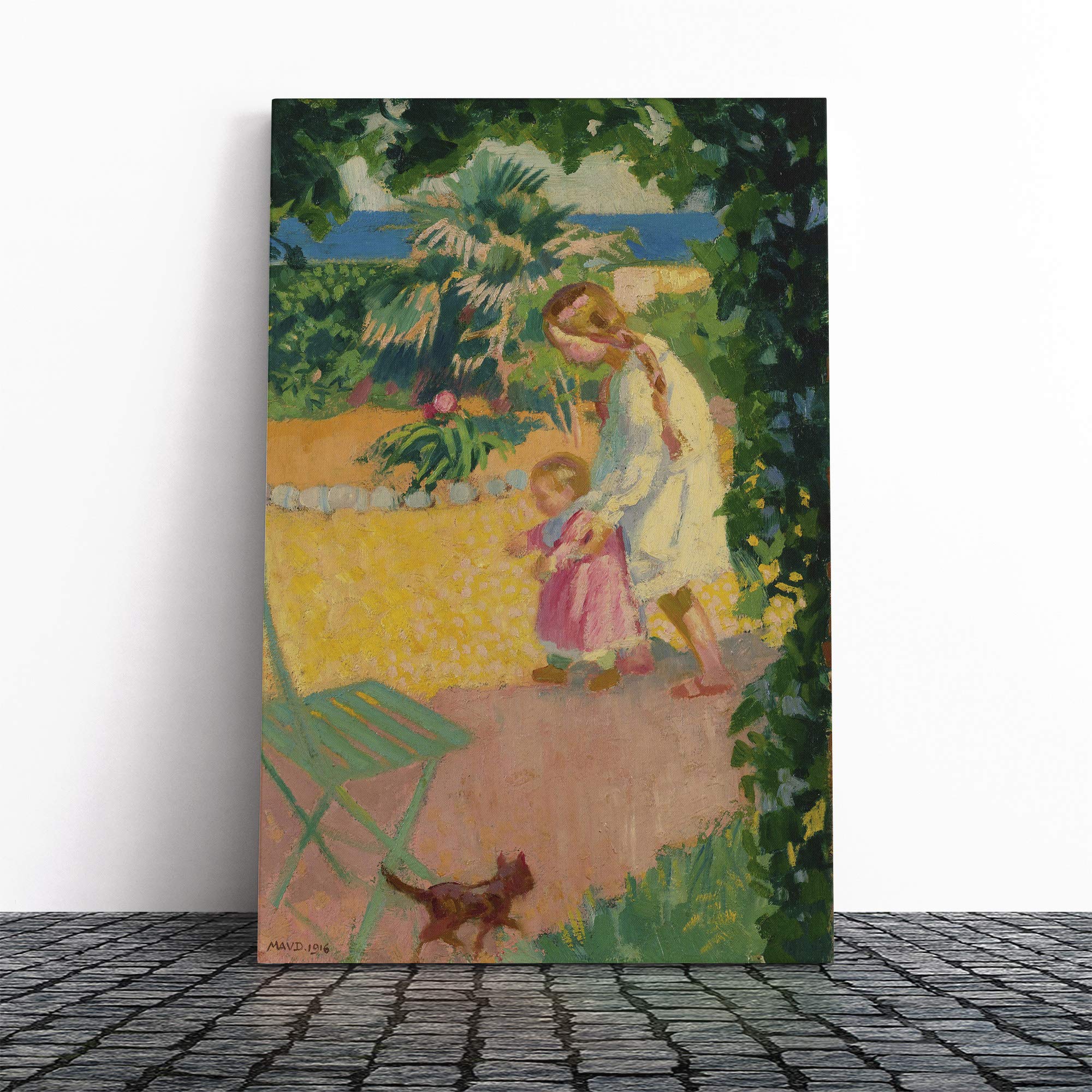 Maurice Denis First Steps Canvas Print | Gallery Wrapped 30mm Frame Wall Art | 30x20 inches | Ready to Hang | Modern Picture | Living Room Bedroom Lounge Office