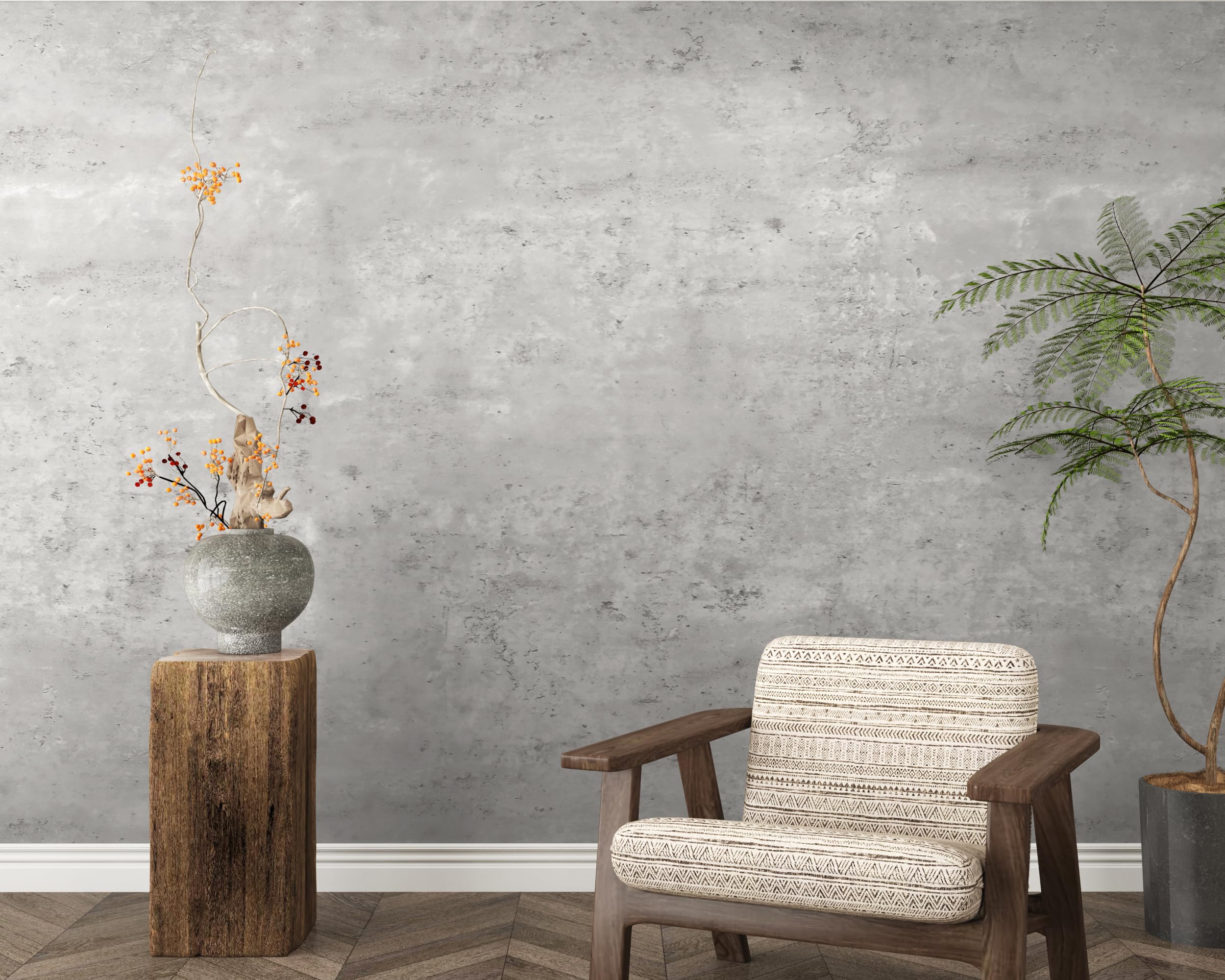 TOTIO 122 cm x 9 m, extraancho, gris claro, autoadhesivo, aspecto de hormigón, lámina adhesiva de vinilo para pared, resistente al agua, para muebles, estilo industrial, mate, grueso, extraíble, gris