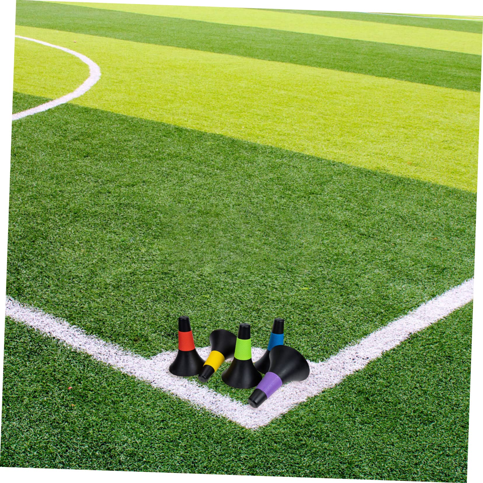 TOYANDONA 5 Pcs Conos de Agilidad para Obstáculos del Fútbol, Conos de Entrenamiento de Fútbol para Ejercicios al Aire Libre y Actividades Deportivas