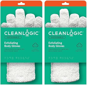 Cleanlogic - Bath Gloves Exfoliating - 2 CT