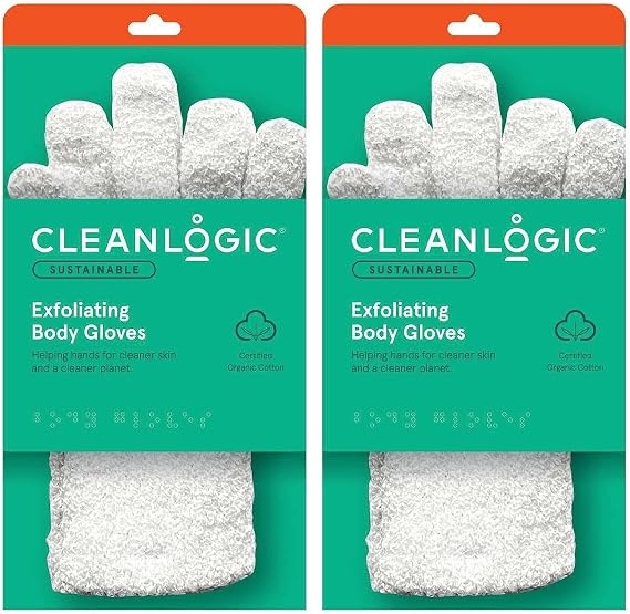 Cleanlogic - Bath Gloves Exfoliating - 2 CT