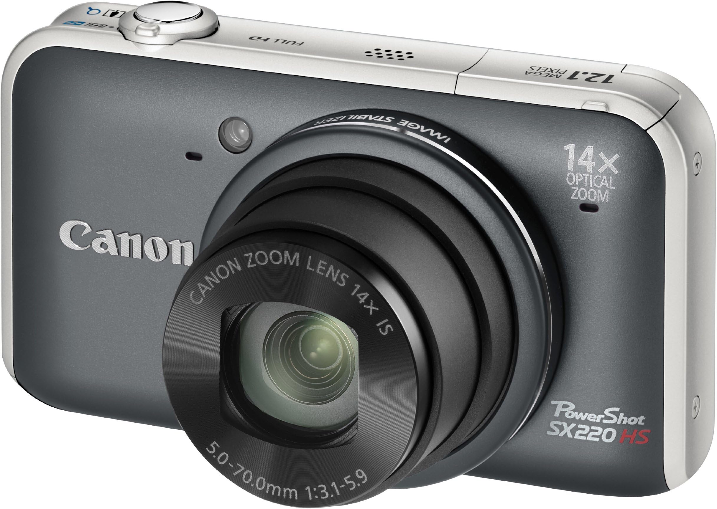 Canon PowerShot SX220 HS Digital Camera - Grey (12.1MP, 14x Optical Zoom) 3.0 inch LCD