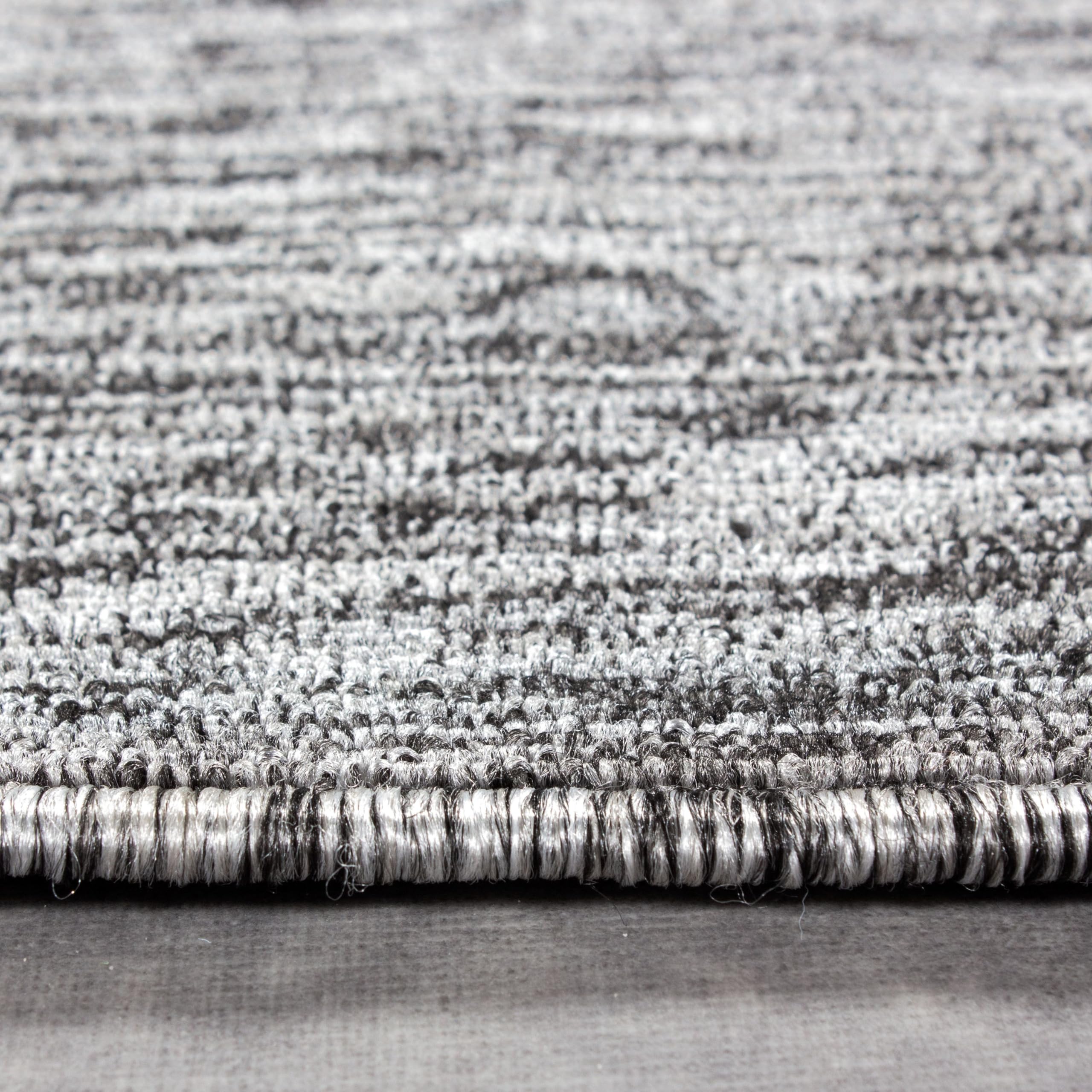 HomebyHome Teppich 200x290 cm Grau, Einfarbiger Kurzflor Schlingenteppich für großes Wohnzimmer, Esszimmer oder offenen Wohnbereich, Modern, robust & pflegeleicht