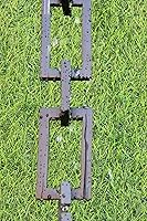 Vista 4 de KAM Home Artware Rectángulo de aluminio con cadena de lluvia cuadrada con kit de instalación (negro, 11)