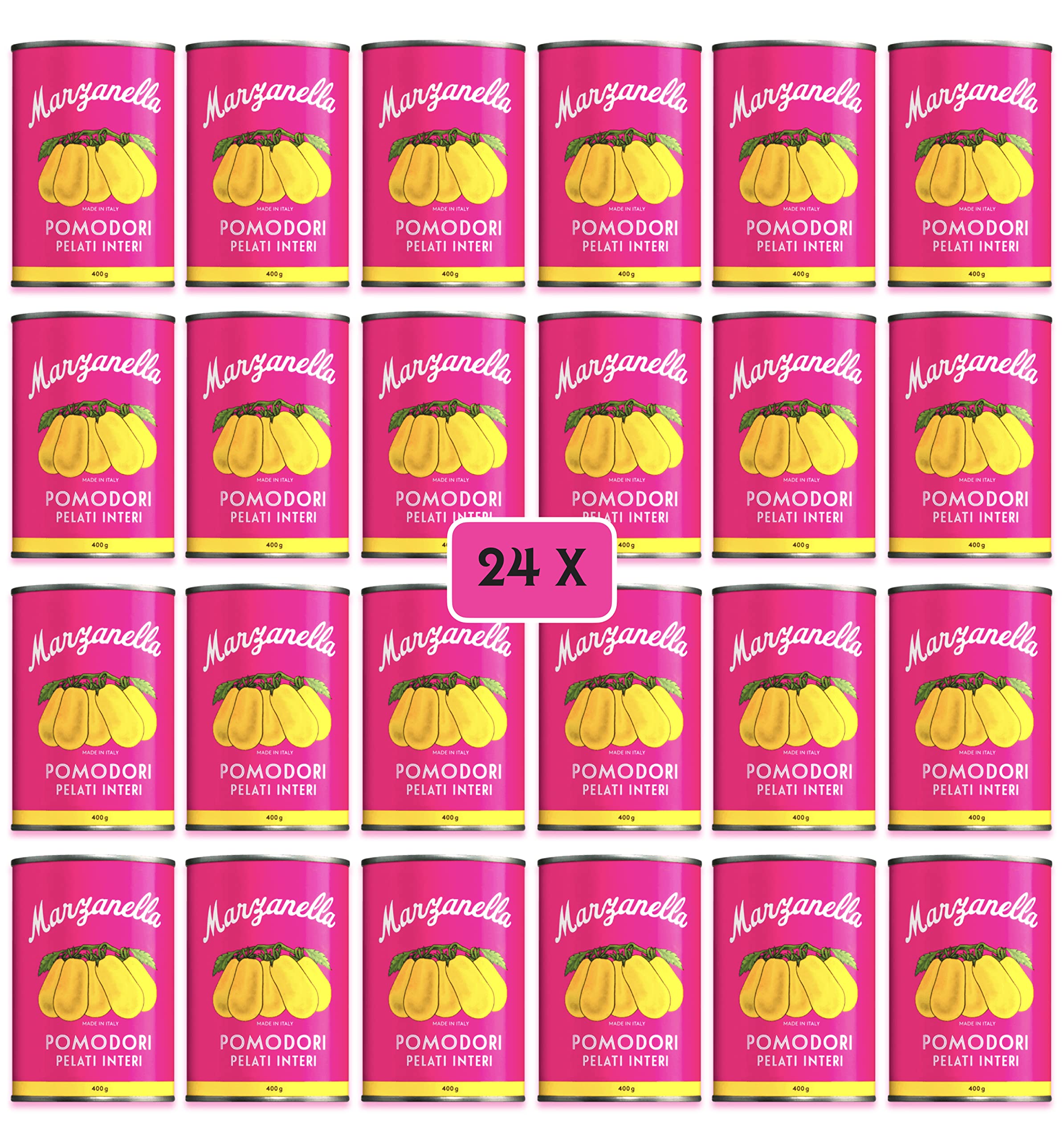 Sapor Design SAN MARZANO Tomaten aus Italien | Die besten Tomaten der Welt im Set | Dosentomaten, San Marzanos | Viele Varianten (San Marzano Giallo (Gelb), 24 Dosen)