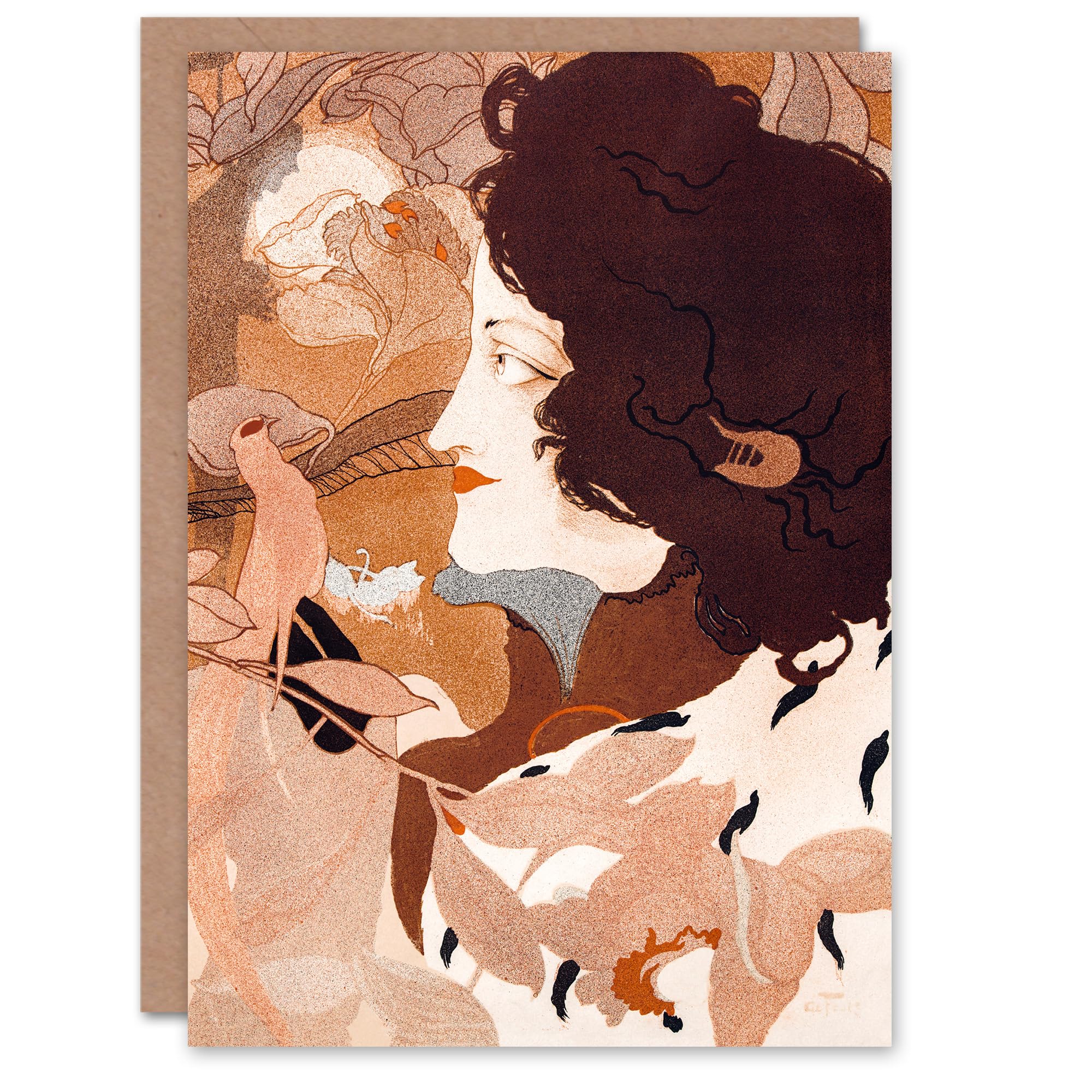 Artery8 Georges de Feure Art Card Femme Fatale Portrait Painting