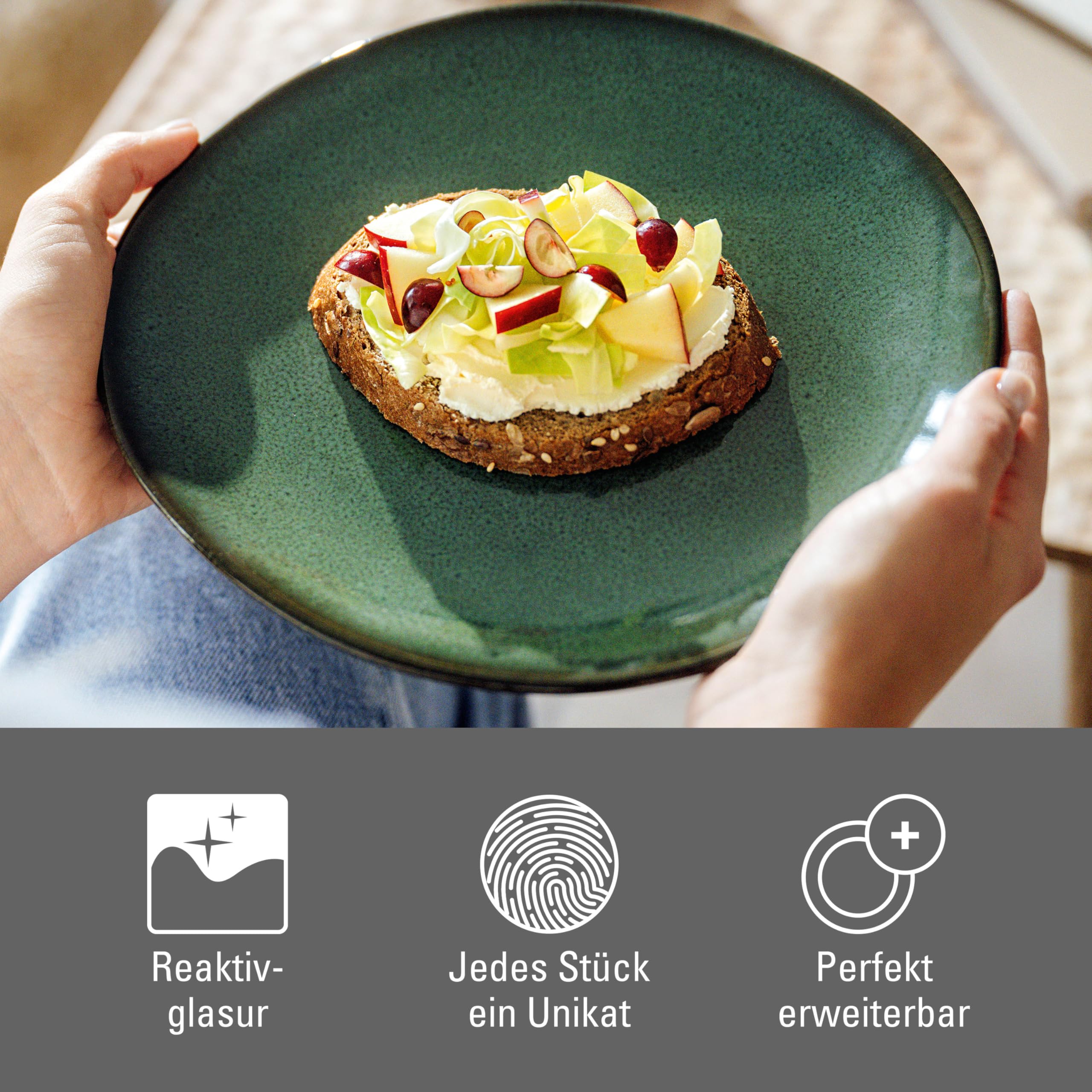 like. by Villeroy & Boch Lave Vert Plato postre 23,5x23x2,6cm