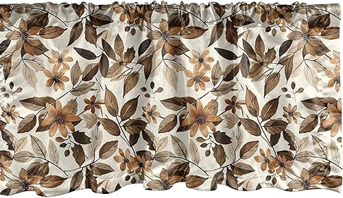 Miniatura 44 de Lunarable Cenefa de ventana azul pálido, diseño de conchas de vida submarina grunge, estrellas de mar, arte marítimo incompleto, cenefa de cortina