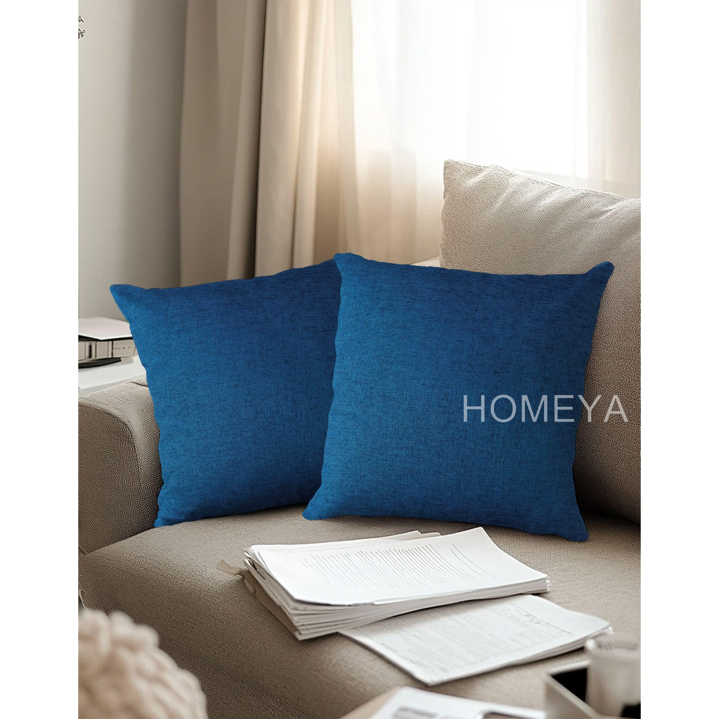CO-5JCV-GY0B Federe Per Cuscini Design In Cotone Naturale 45x45 Cm - Con Cerniera Nascosta, Lavabile In Lavatrice, Stampa Tipografica