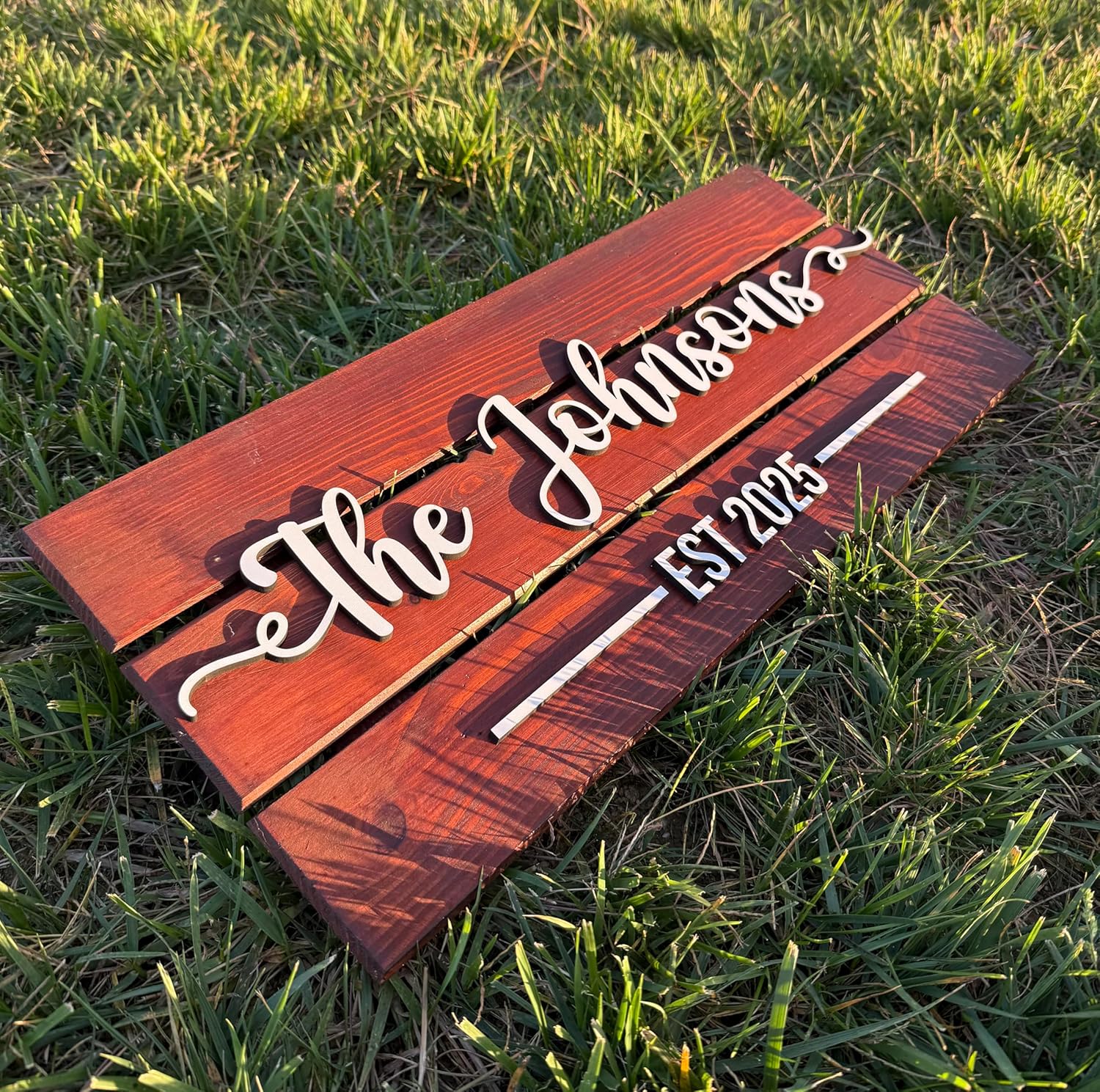 Custom Wood Name Sign for Wedding, Personalized Wooden Family Name Sign with Est. Date, Rustic Custom Wood Wedding Sign, Decorative Name Plaque, Personalized Wedding Gifts for Couples 2025