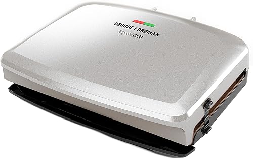 Placa extraíble de 5 porciones para parrilla eléctrica para interiores y prensa Panini, oro blanco con placas de bronce