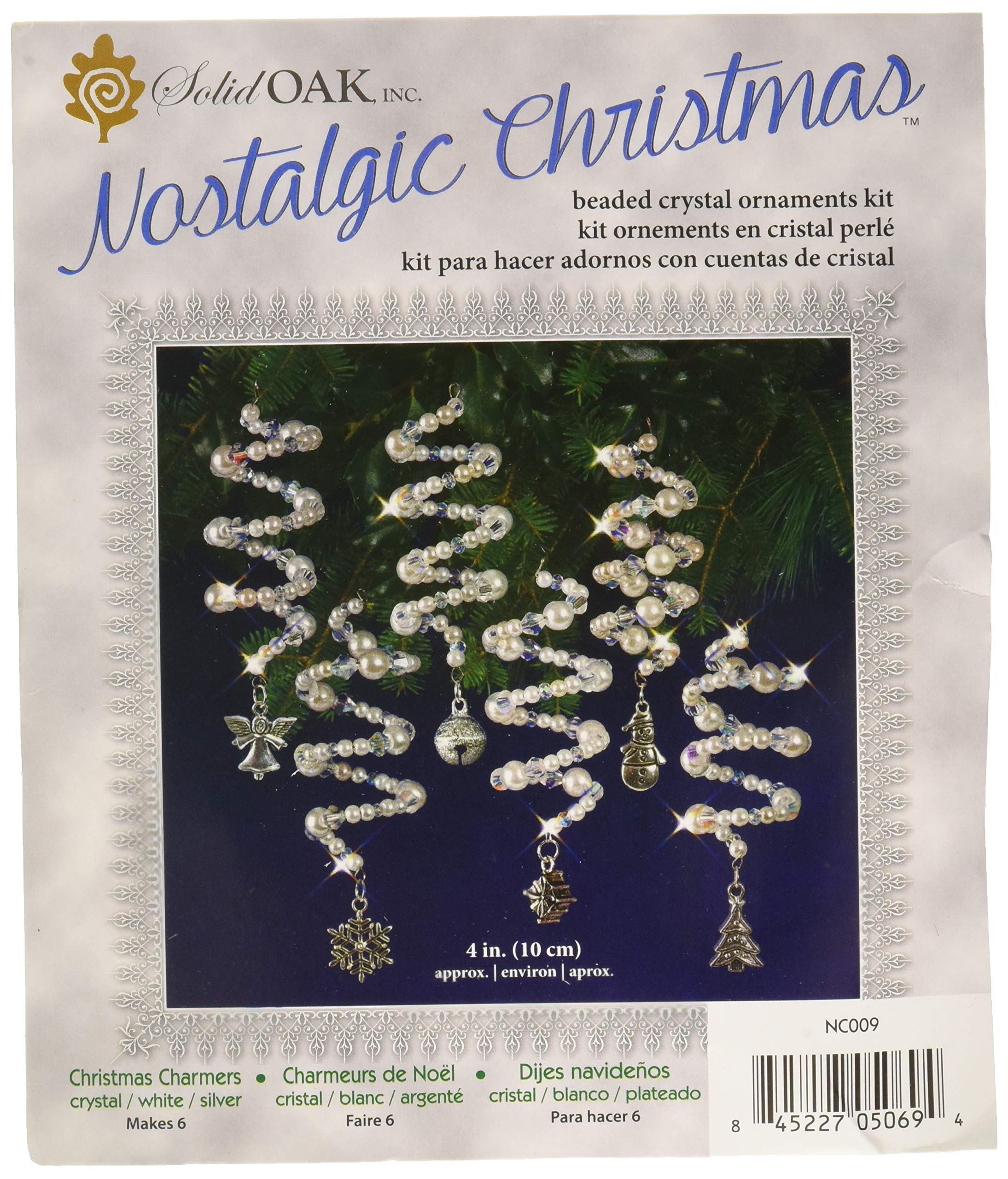 Solid Oak NC009 Beaded ORN Charmers Cry/Wht, None