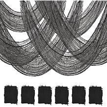 6 Pack Halloween Creepy Cloth 30x72 Inch Halloween Decor - Black