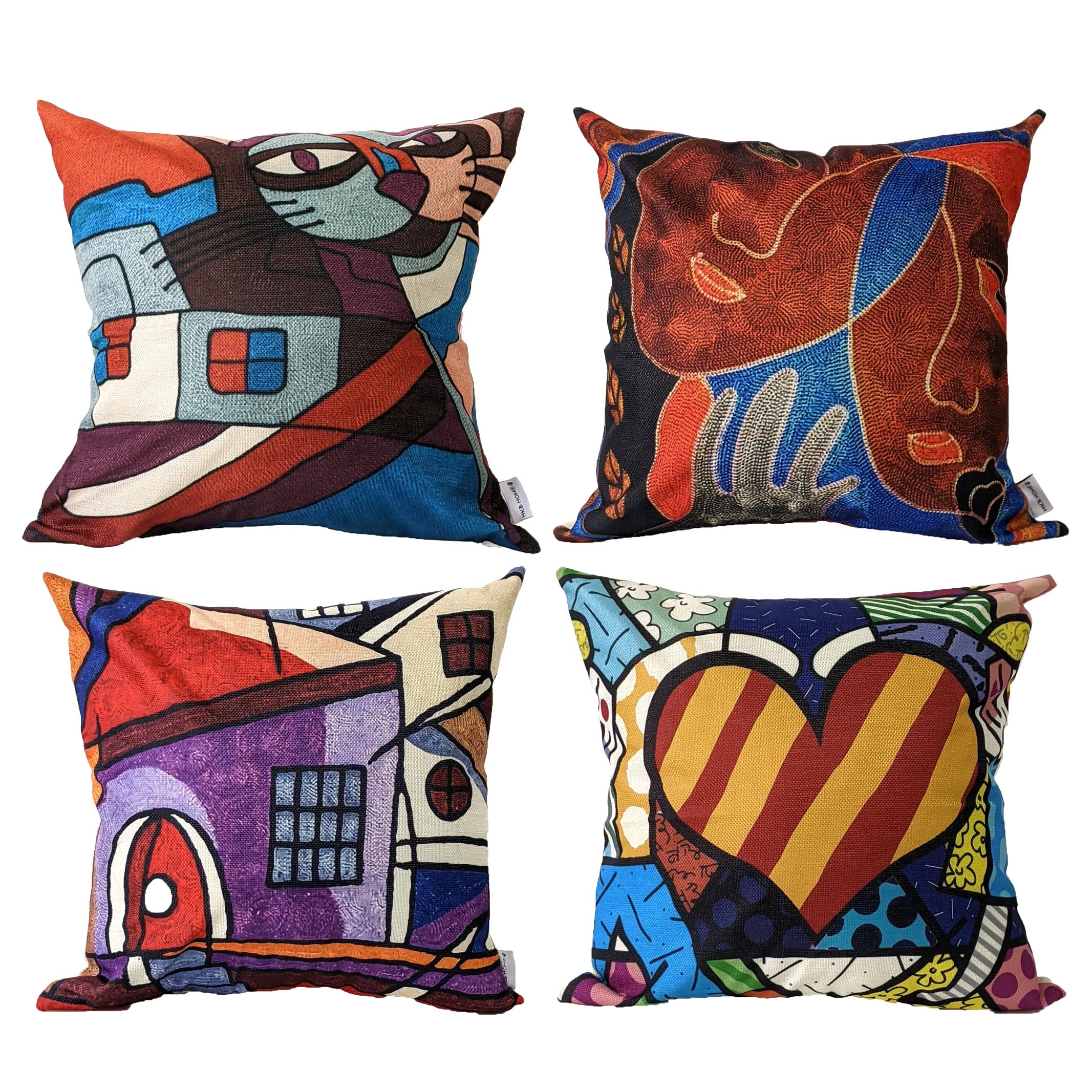 Amazon.co.jp: HKB Home クッションカバー 世界の名画 45x45cm 4枚