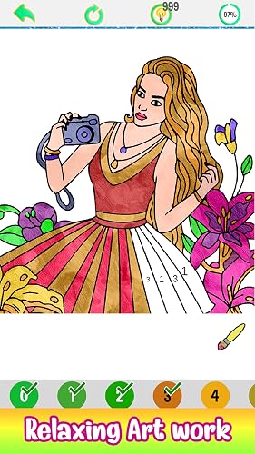 Oil Paint Book - Color by Number Pages - Thumbnail 7