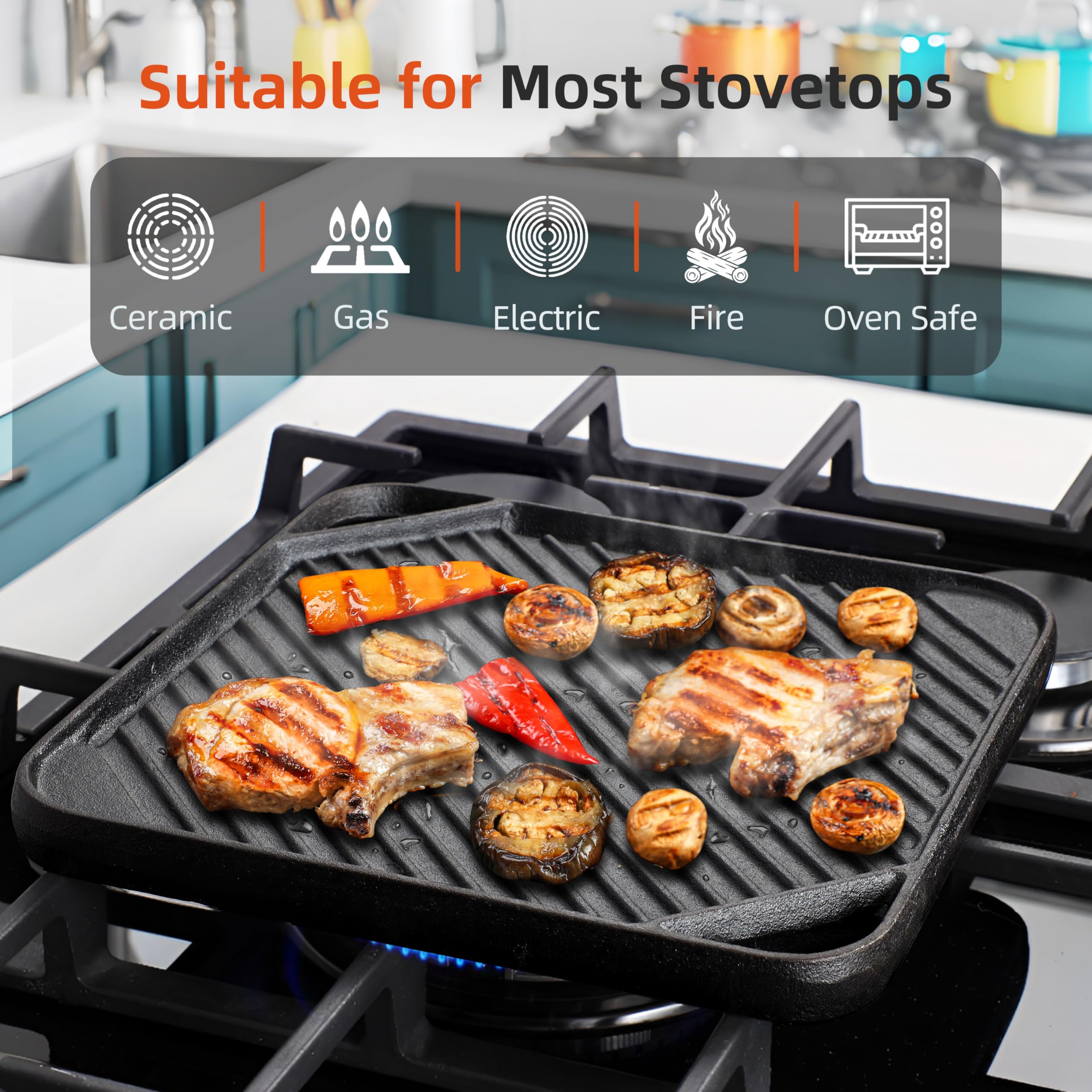 Gas Stove Best Grill Pan For Electric Stove Flat Top Griddle For