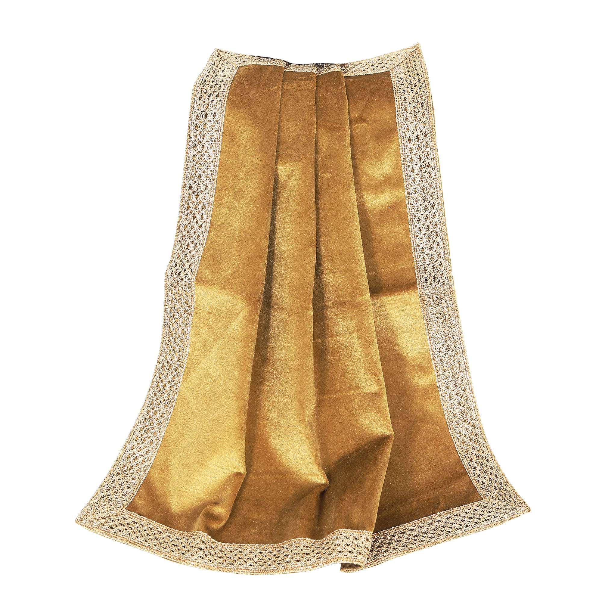 Indian Consigners Small Solid Color Velvet Cloth for Multipurpose Use (Gold) (ICV1818)