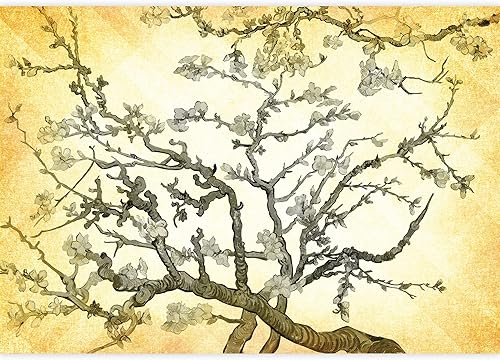 Vista 69 de Wall26 - Papel tapiz en color cobre con estampado de "Almendro en flor" de Vincent Van Gogh Verde azulado "Flor de almendra