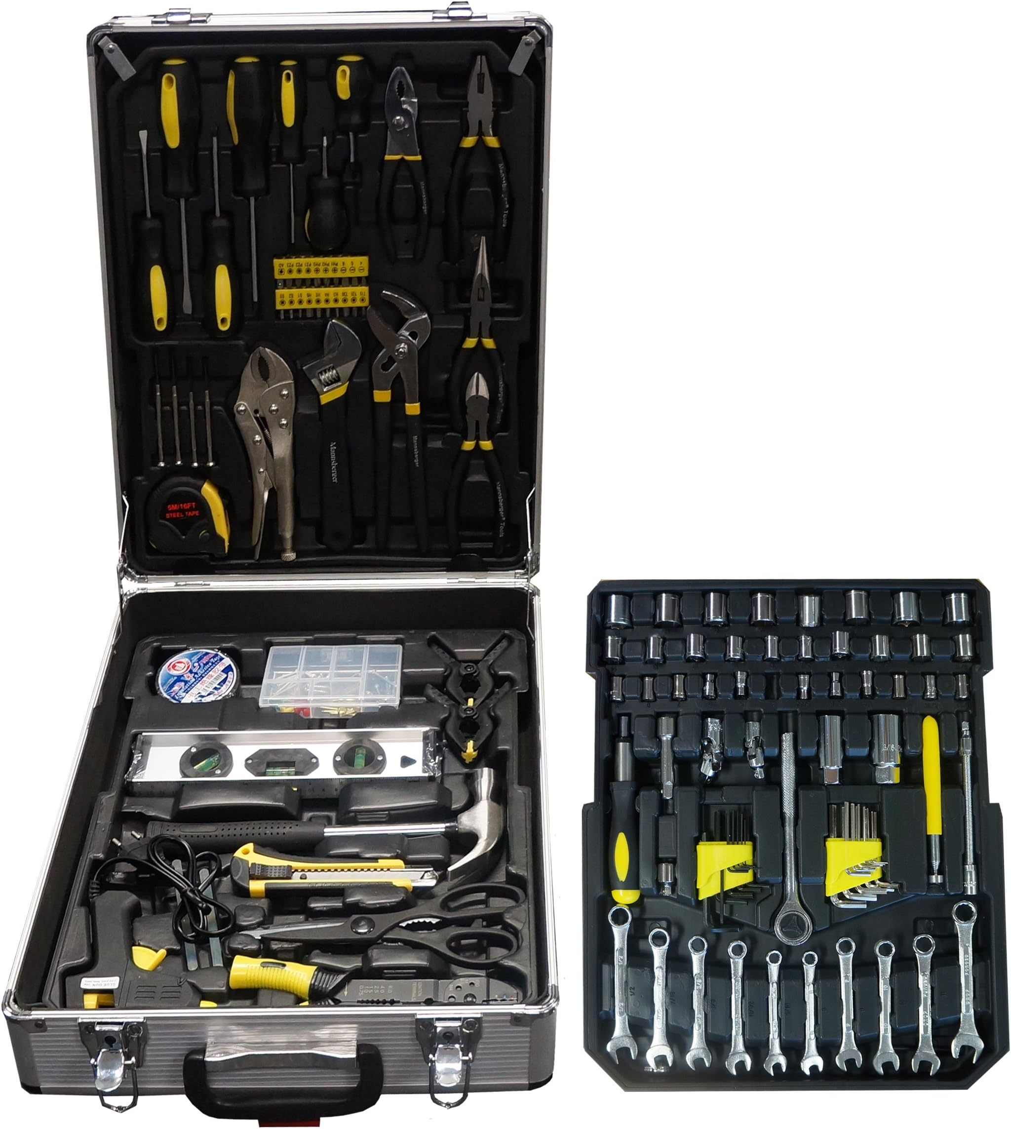 186 Pieces Tool Set in Trolley, Yellow