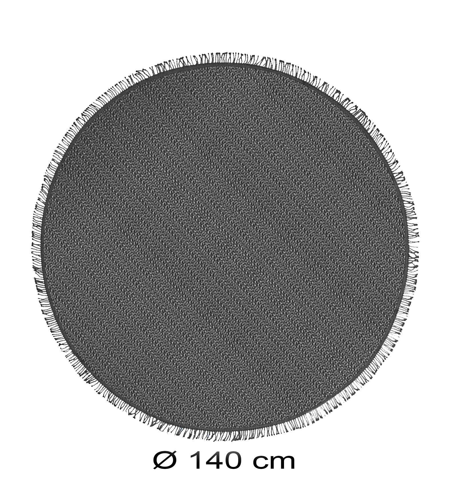 Nappe Jardin Rectangulaire 110x140 Cm Avec Franges - Cappuccino - Antidérapante Et Imperméable