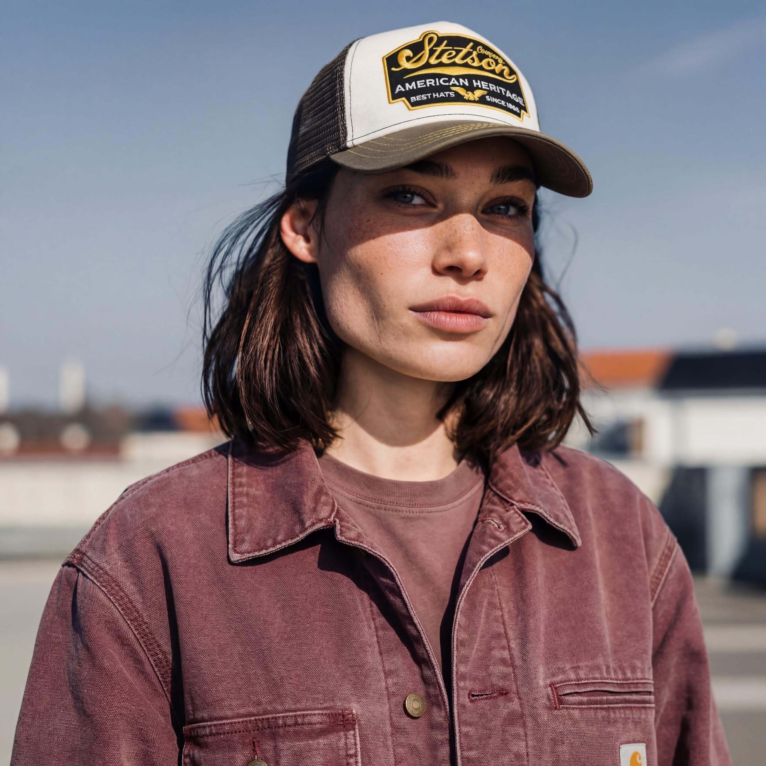 Stetson American Heritage Trucker Cap Herren Snapback mit Netzeinsatz Meshcap Sommer Winter Baseball