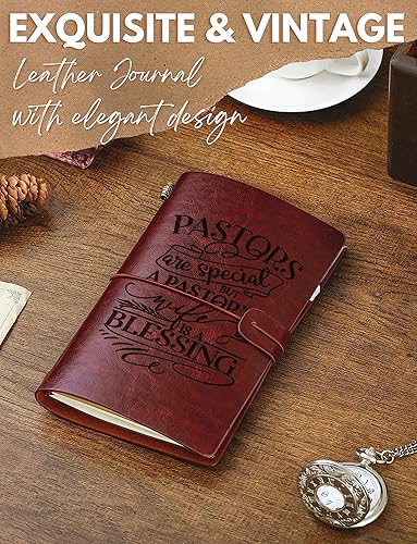 Miniatura 3 de Regalos de agradecimiento a la esposa del pastor para mujeres, regalos para primera dama, cuaderno de diario de cuero, diario de viaje en relieve,