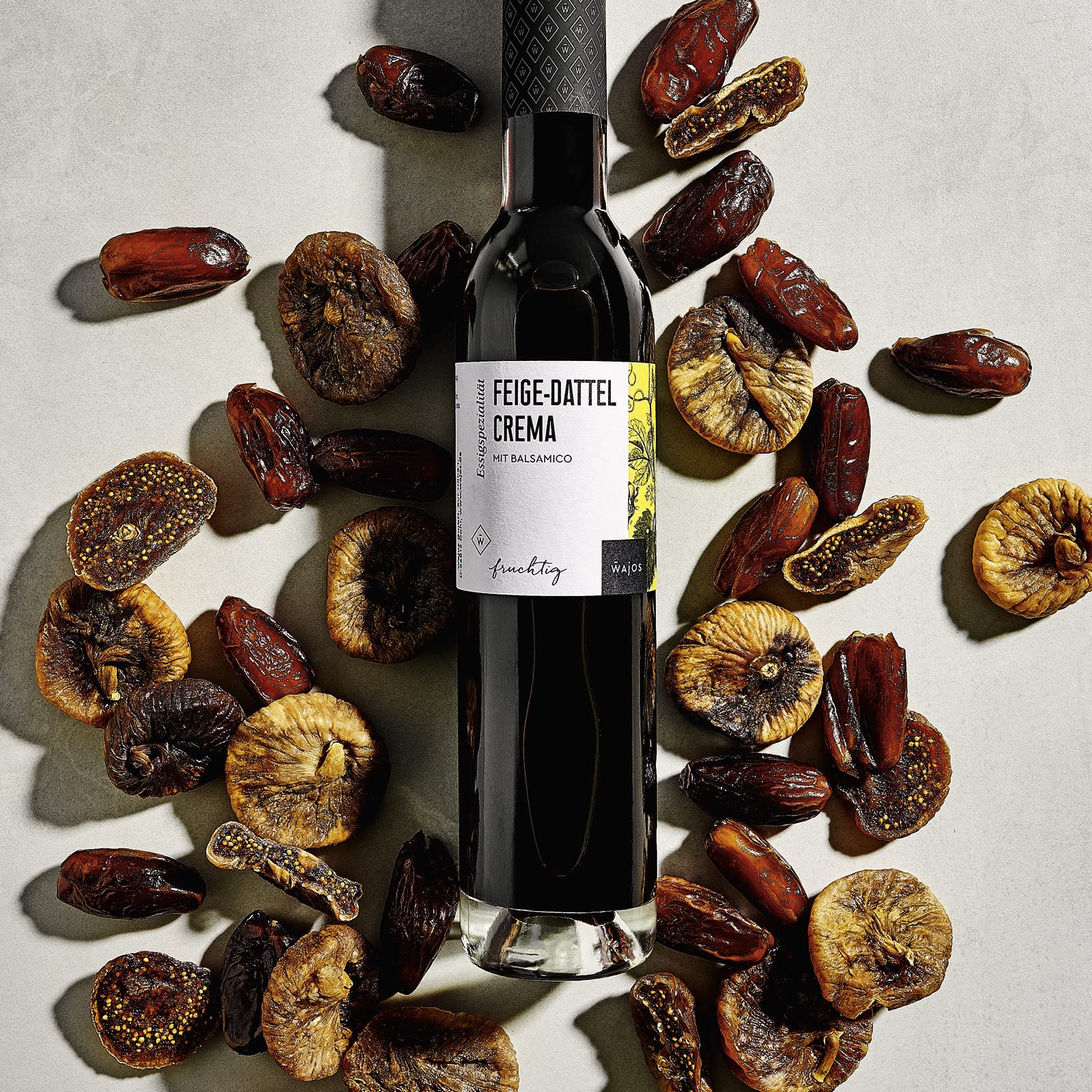 WAJOS Feige-Dattel Crema mit Aceto Balsamico di Modena g.g.A, Essig Zubereitung 250ml, 3% Säure