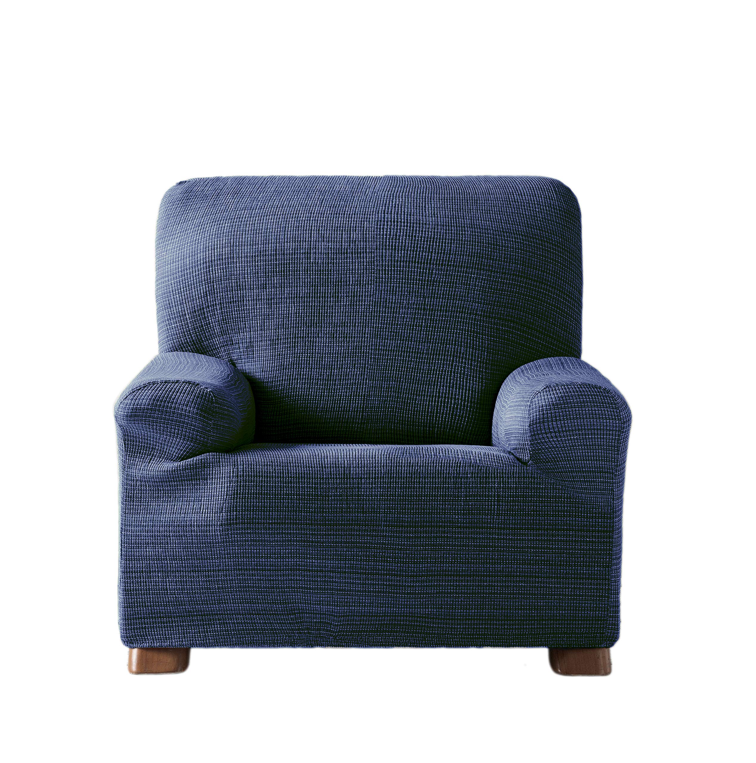 Eysa Aquiles Elastic Sofa Cover 1-Seat, Polyester-Cotton, Blue, 37 x 29 x 5 cm F717083