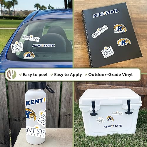 Miniatura 2 de Desert Cactus Adhesivo de la Universidad Estatal de Kent KSU Golden Flashes - Adhesivo de vinilo para botella de agua para laptop, álbum de recortes