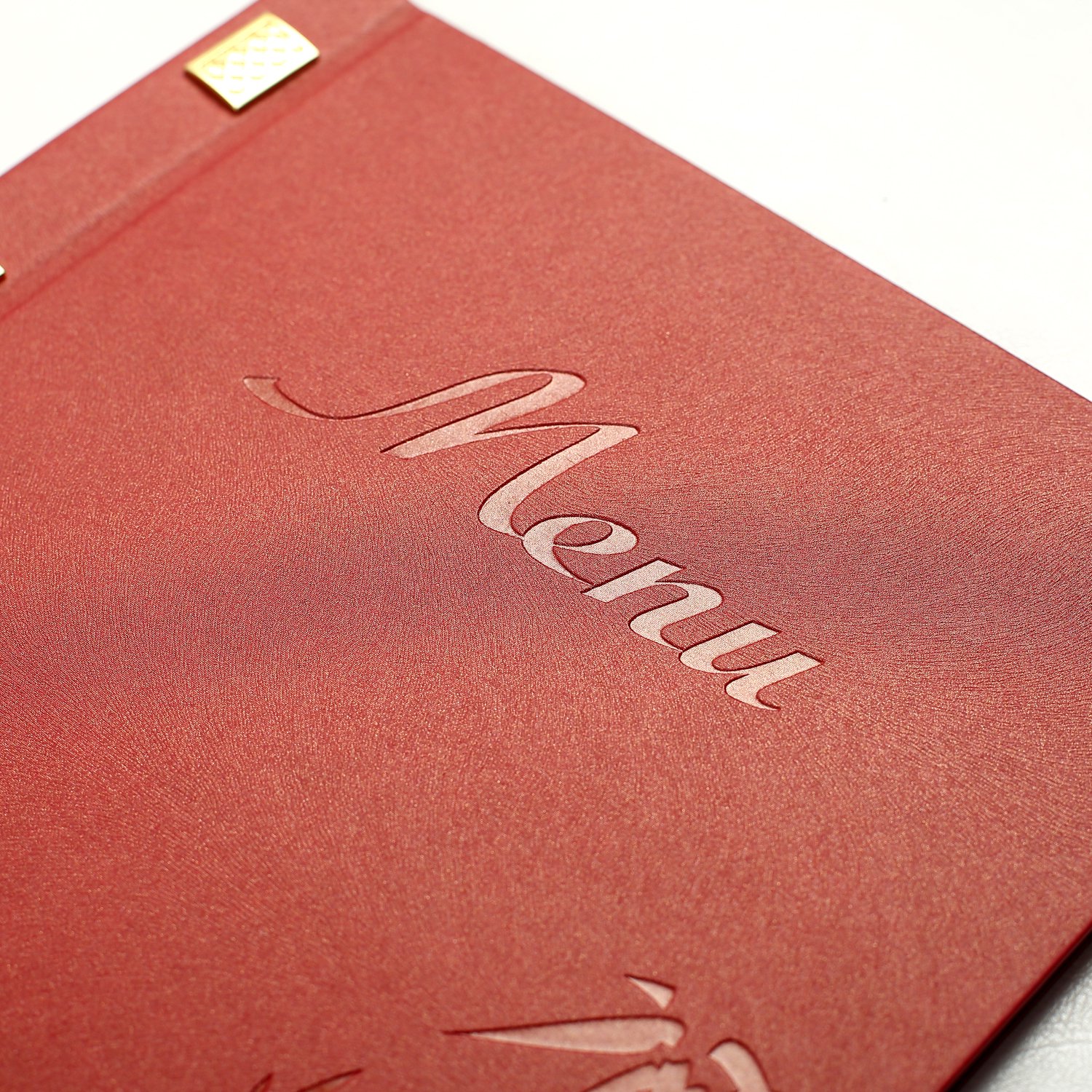 Letter Size 8.5x11 inch menu Covers/Wine List with Logo, Included 5 Poly Pockets,Gift 5 Printing Paper, 30 menus Pack (Watermelon red)