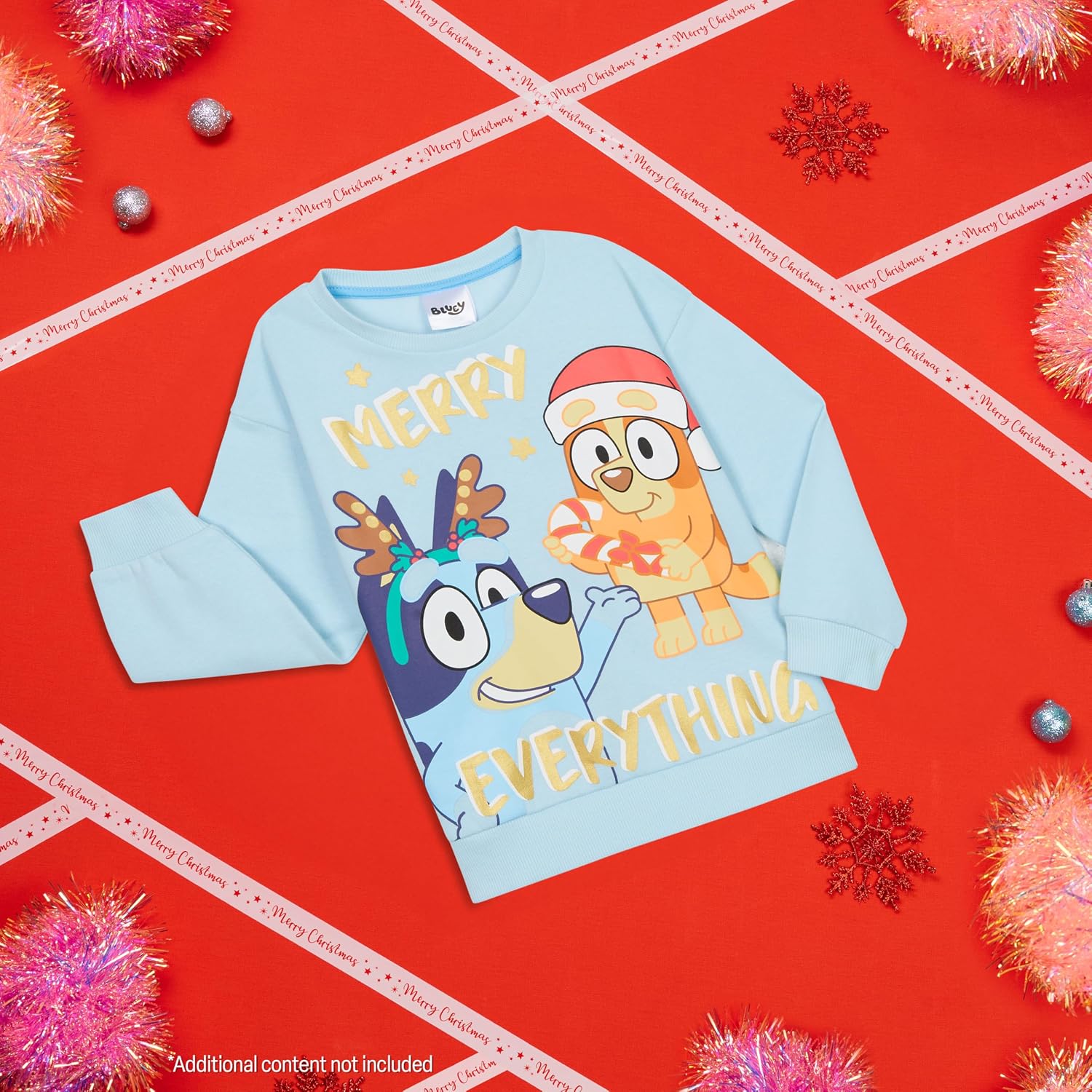 Bluey Ugly Christmas Sweater Kids, Toddlers Crew Neck Long Sleeve Christmas Sweatshirt Sweater Pullover, Gifts for Girls