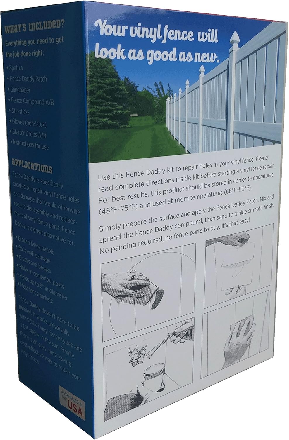 Amazon.com : Vinyl Fence Post Repair Kit (Alternative to ...