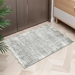 zesthome Washable 2x3 Area Rugs - Door Mat Abstract Rugs for Entrance, Stain Resistant Rugs for Bedroom Kitchen Living Room with Non Slip Backing, Low Pile Home Decor Floor Mat 2x3