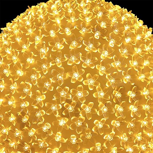 Miniatura 7 de Alpine Corporation Adorno redondo intermitente para interiores y exteriores de 13 pulgadas de alto, con luces LED blancas cálidas, decoración